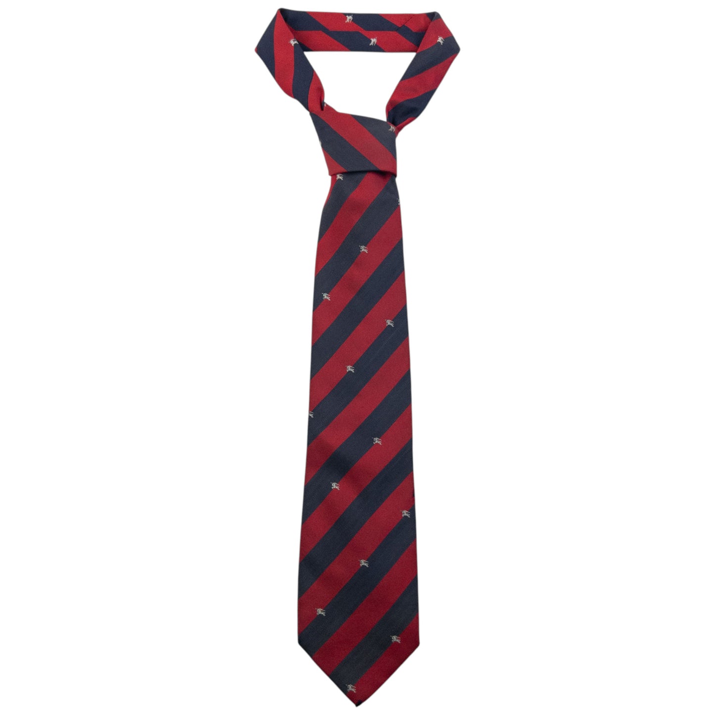 Vintage 2000s Burberry Striped Monogram Silk Tie