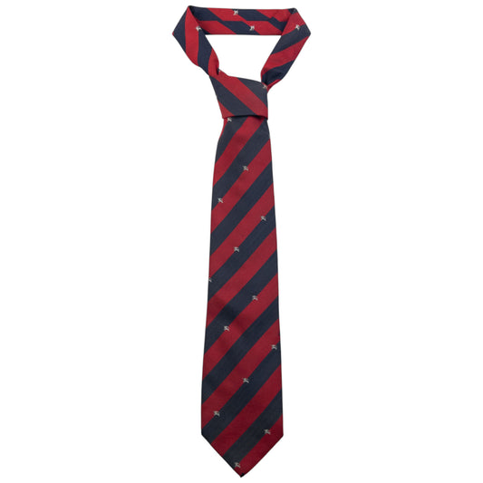 Vintage 2000s Burberry Striped Monogram Silk Tie