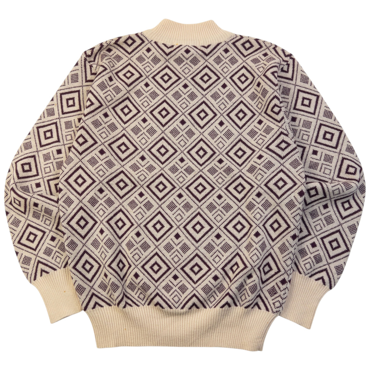 Vintage 80sYSL Yves Saint Laurent Pattern Wool Knit Jumper Size S