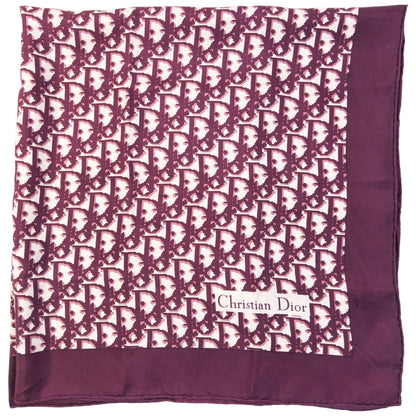 Vintage 2000s Dior Monogram Pixel Silk Scarf in red