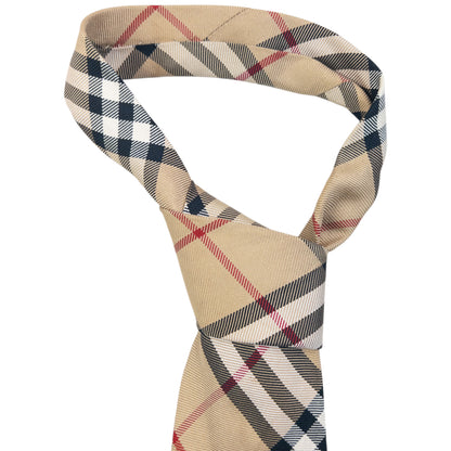 Vintage 2000s Burberry Nova Check Silk Tie