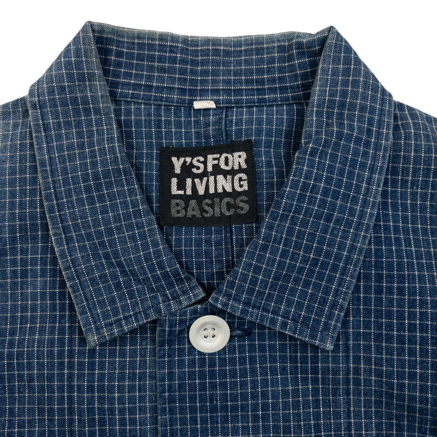 Vintage 90s Yohji Yamamoto Checkered Denim Jacket Size S