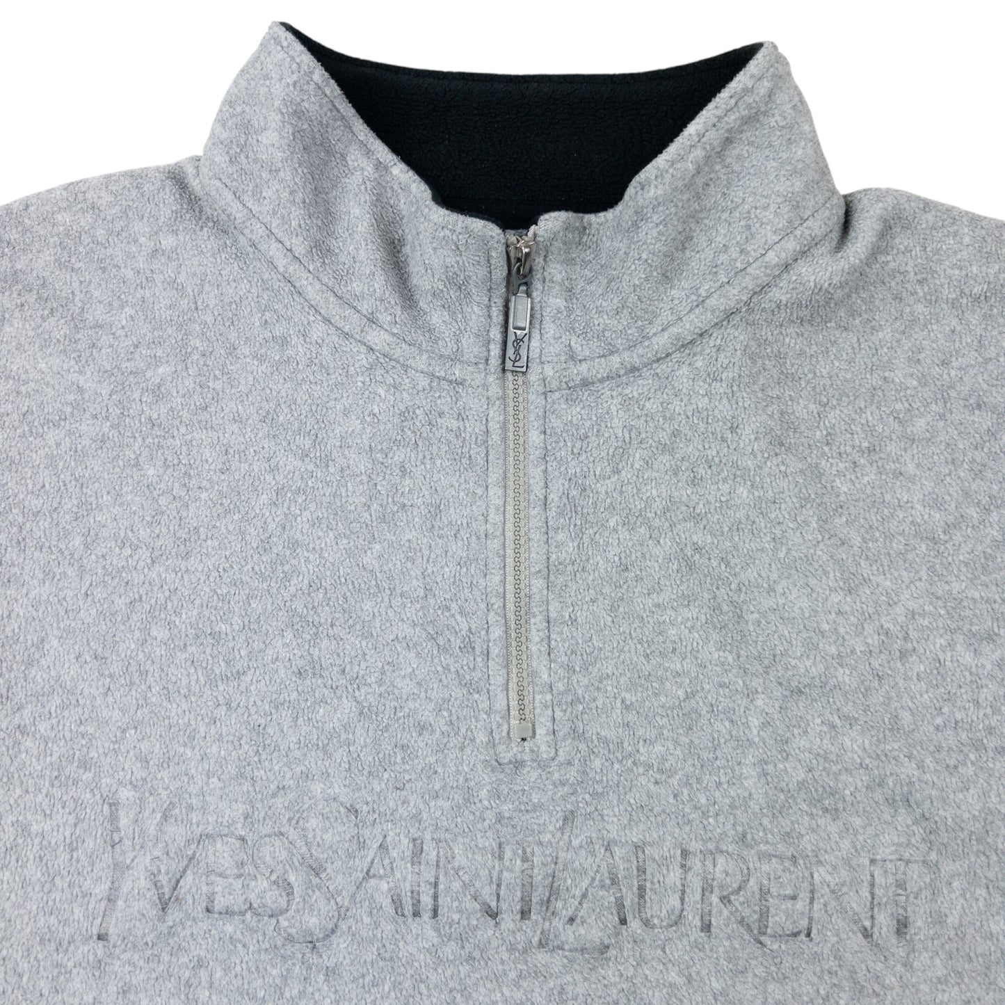 Vintage 2000s YSL Yves Saint Laurent Q Zip Fleece Sweatshirt Size XL