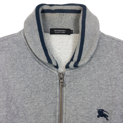 Vintage 2000s Burberry Black Label Zip Up Sweatshirt in grey, photo 4