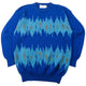 Vintage 80s YSL Yves Saint Laurent Pattern Wool Knit Jumper Size M