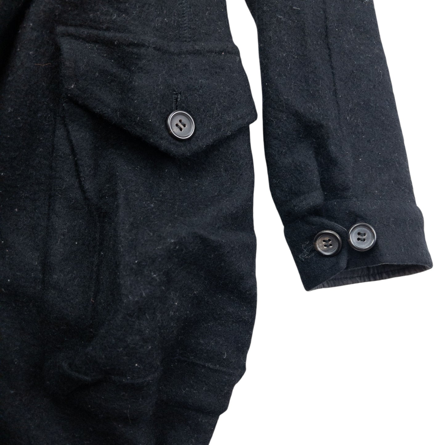 Vintage 90s Yohji Yamamoto Fleece Hooded Jumpsuit Size S