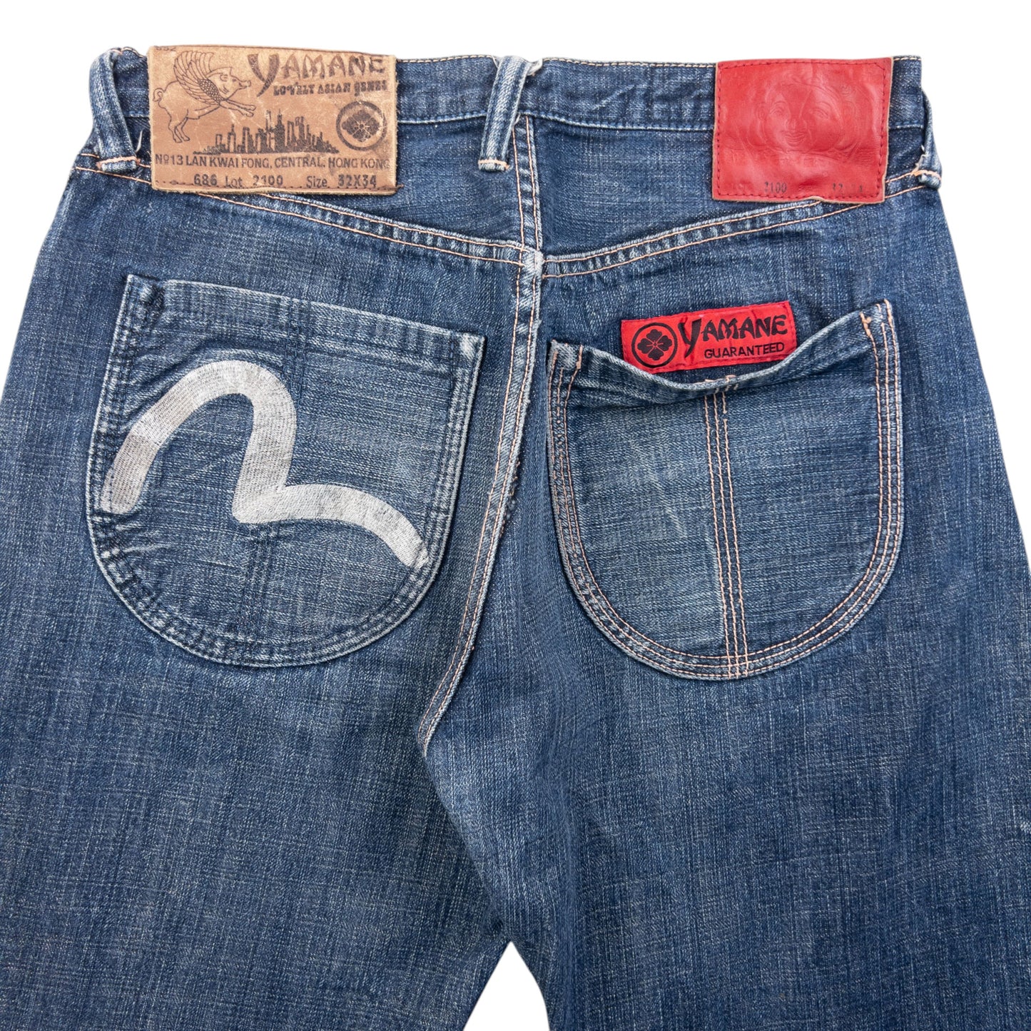 Vintage 90s Evisu Yamane Embroidered Gull Japanese Denim Jeans Size W29