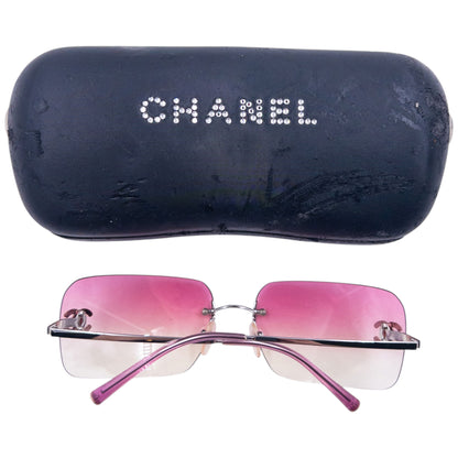 Vintage 2000s Chanel Rimless Diamanté Sunglasses