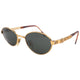 Vintage 90s Gianni Versace Embossed Tortoise Shell Sunglasses