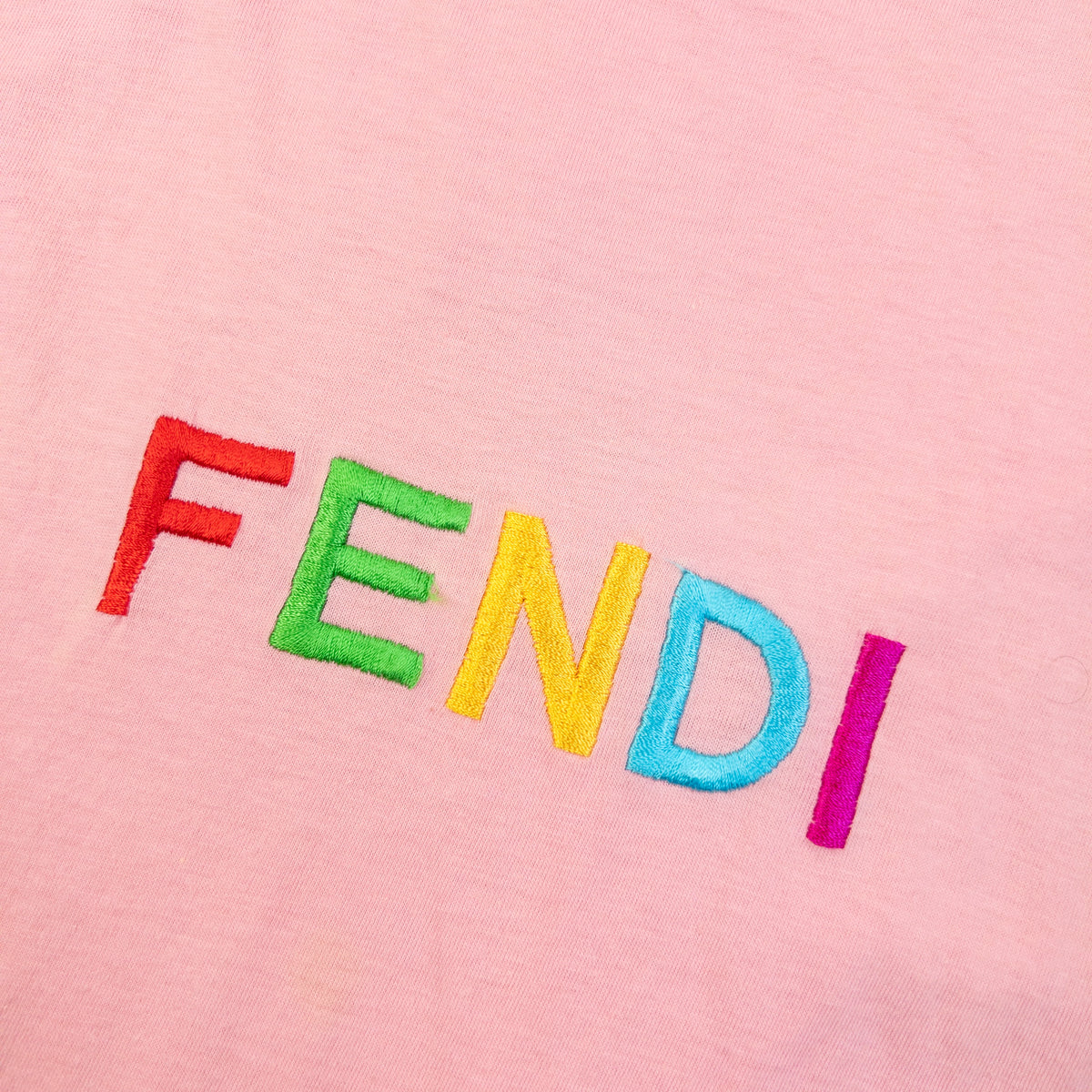 Vintage 90s Fendi Embroidered T Shirt Size S
