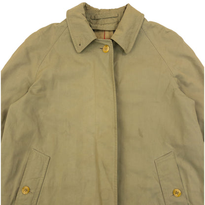 Vintage 90s Burberry Nova Check Lined Trench Jacket Womens Size S