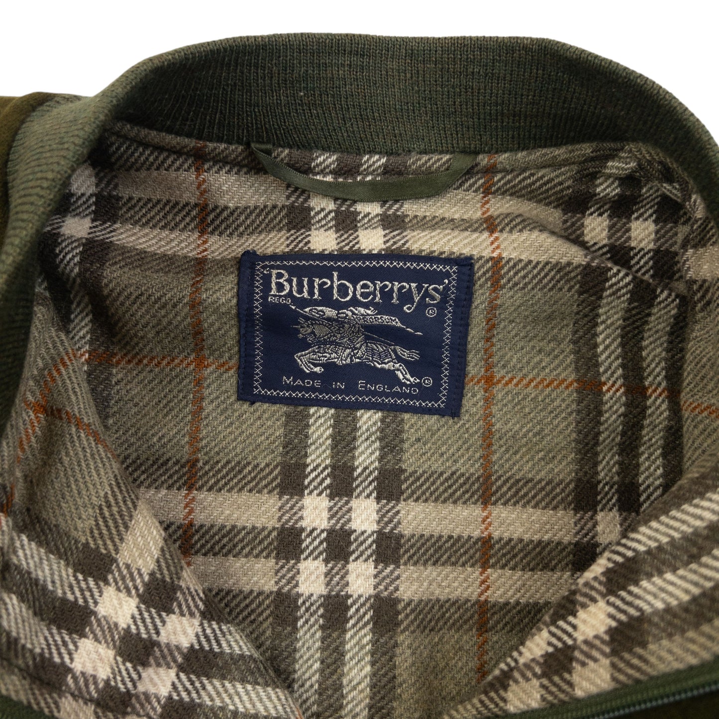 Vintage 90s Burberry Nova Check Lined Wool Bomber Jacket Size XL