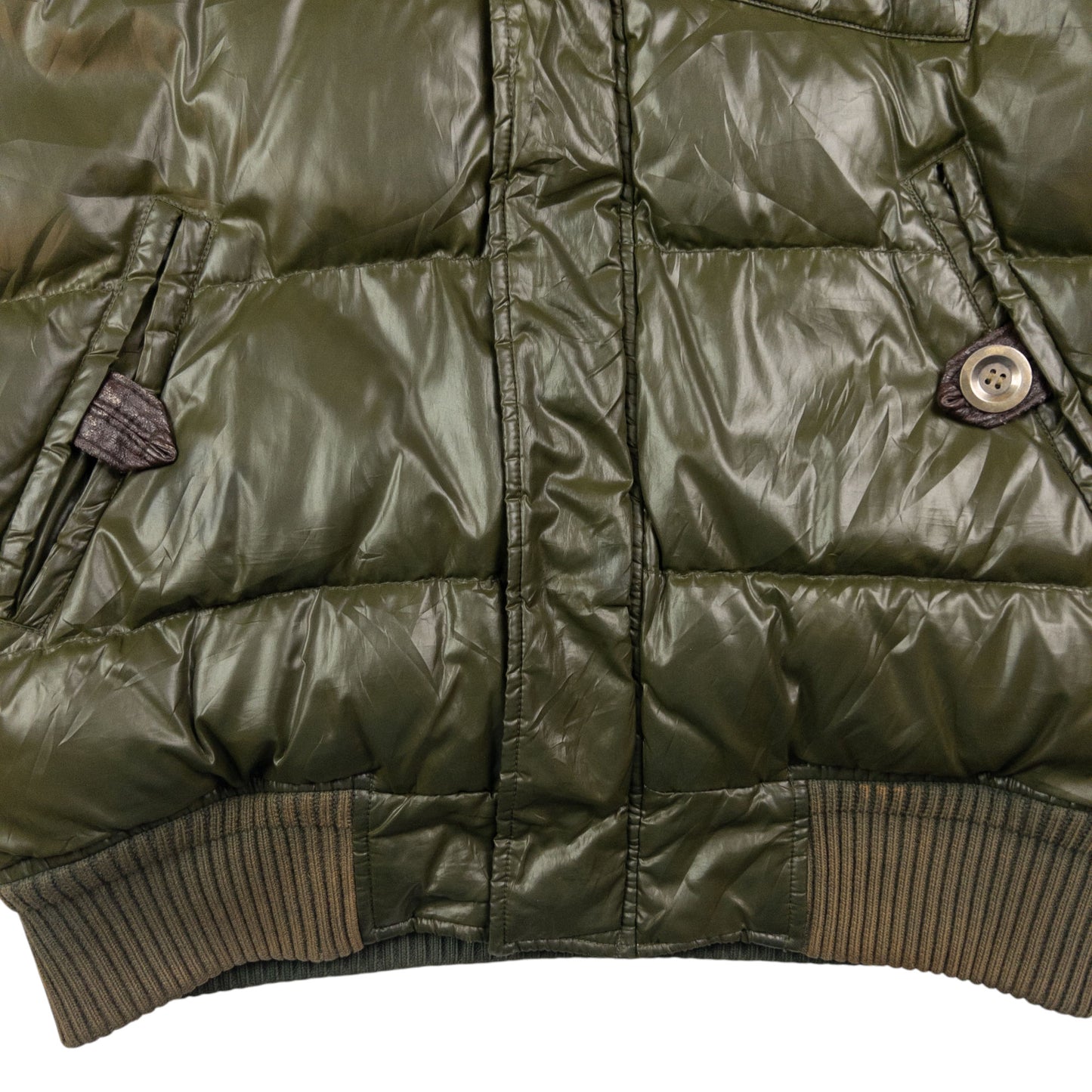 Vintage PPFM Fur Hood Zip Up Puffer Jacket Size M