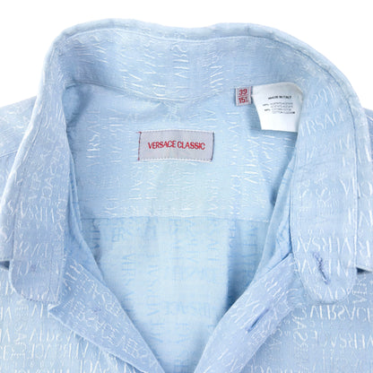 Vintage 2000s Versace Classic Monogram Long Sleeve Button Up Shirt Size M