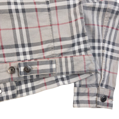 Vintage Burberry Nova Check Button Up Jacket Womens Size M