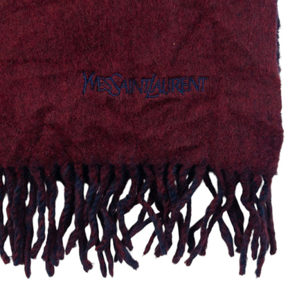 Vintage 90s YSL Yves Saint Laurent Wool Tassel Scarf