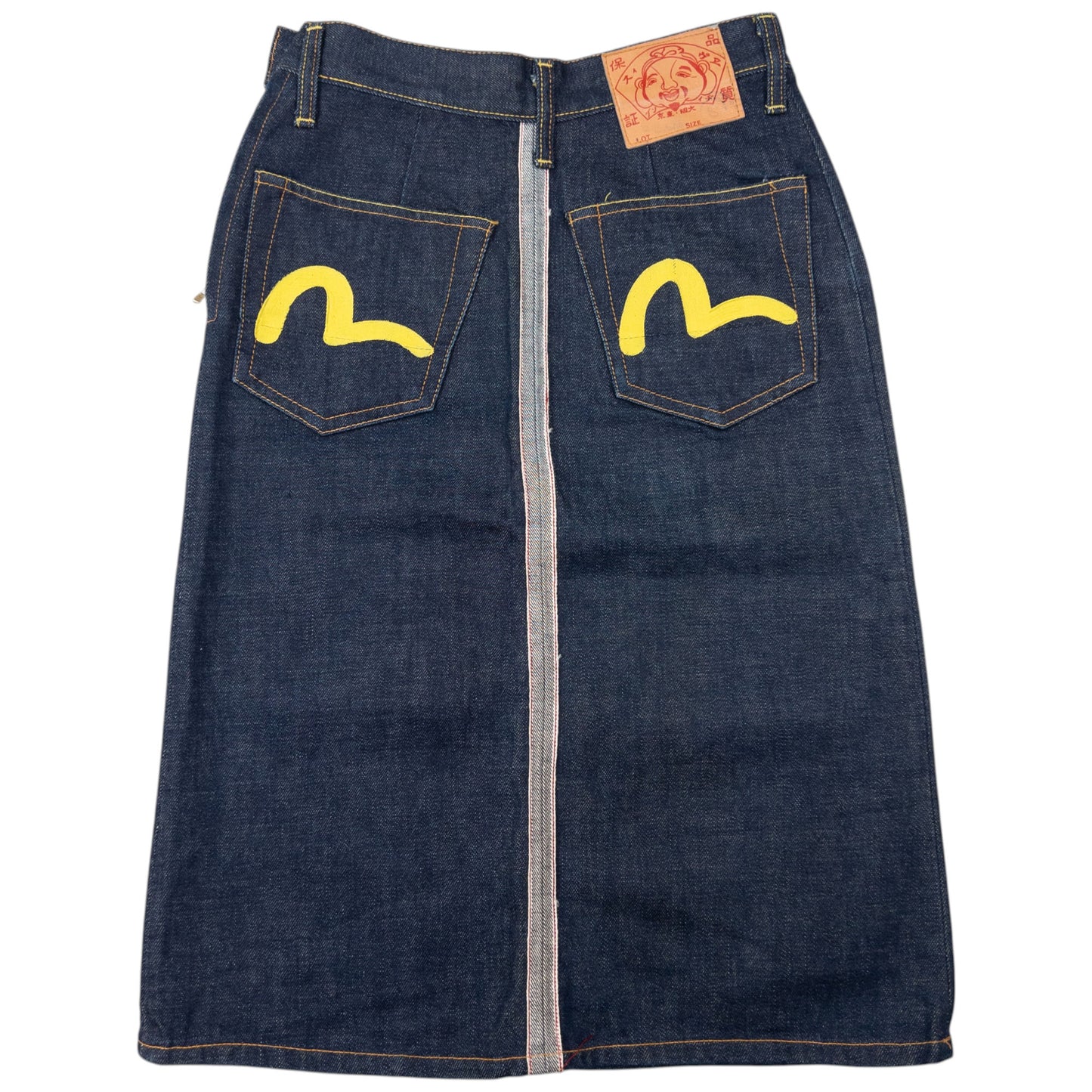 Vintage Evisu Double Gull Japanese Denim Skirt Womens Size W26