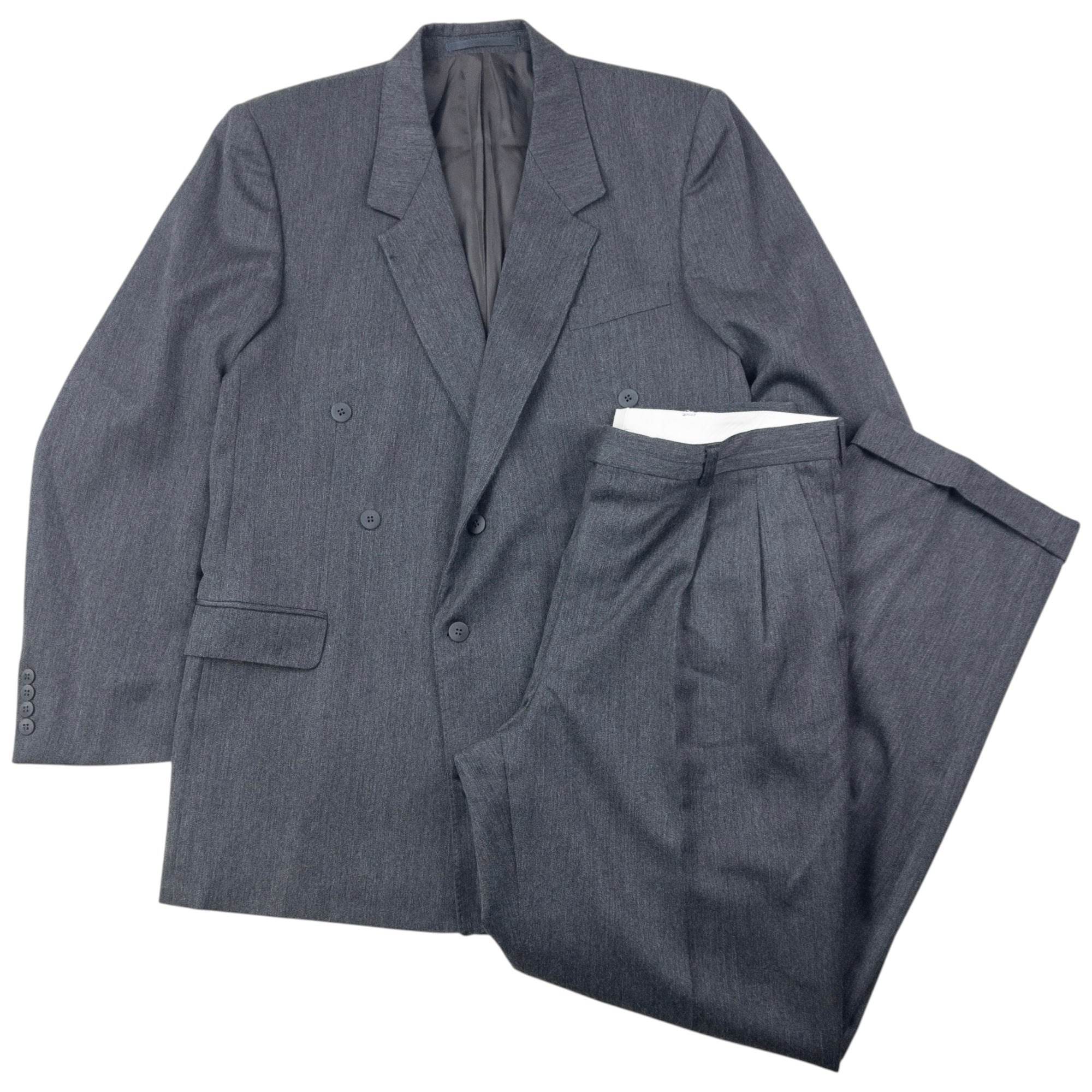 Vintage 80s YSL Yves Saint Laurent Jacket & Trousers Suit Set Size L