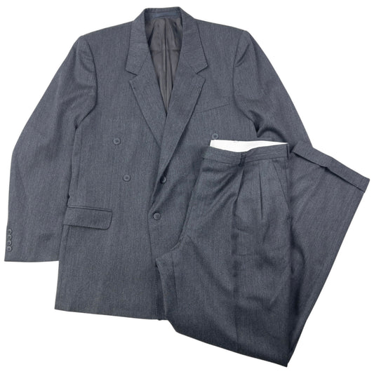 Vintage 80s YSL Yves Saint Laurent Jacket & Trousers Suit Set Size L