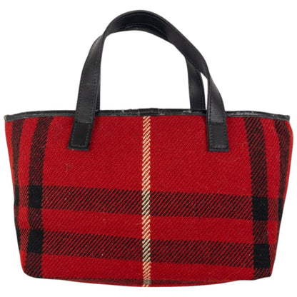 Vintage Burberry Nova Check Wool Shoulder Bag