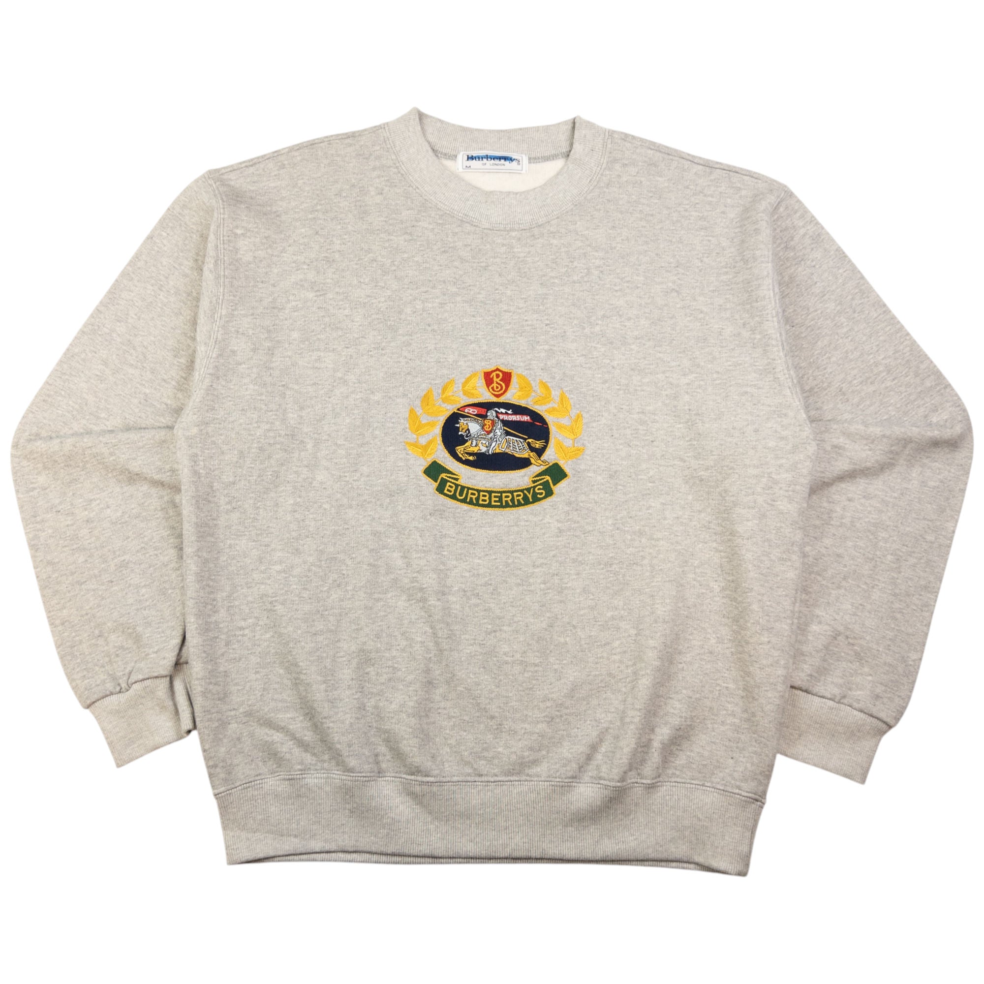 Vintage Burberry Embroidered Crest Sweatshirt Size M