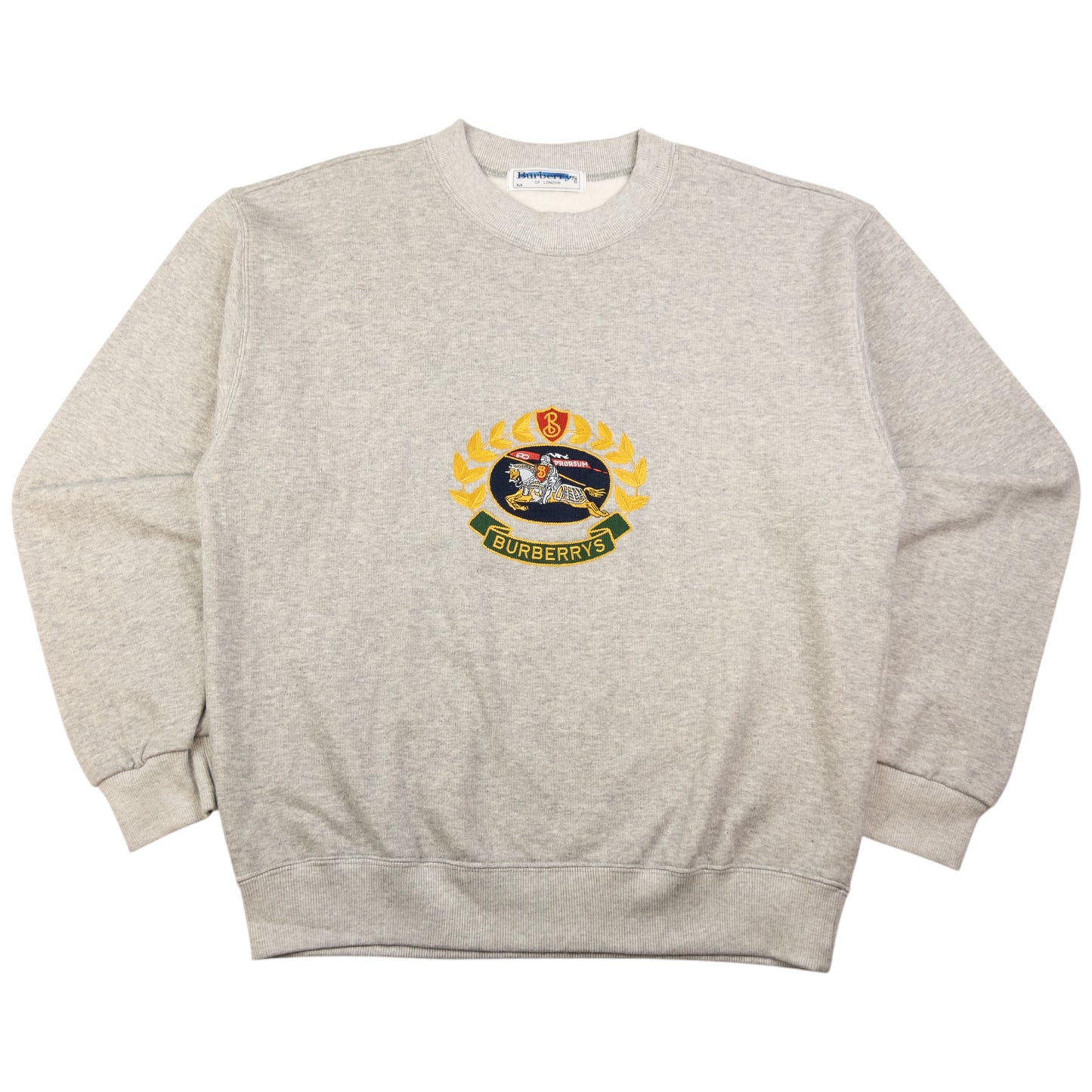 Vintage Burberry Embroidered Crest Sweatshirt Size M