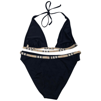 Vintage 2000s Burberry Nova Check Trim Bikini Set Womens Size L