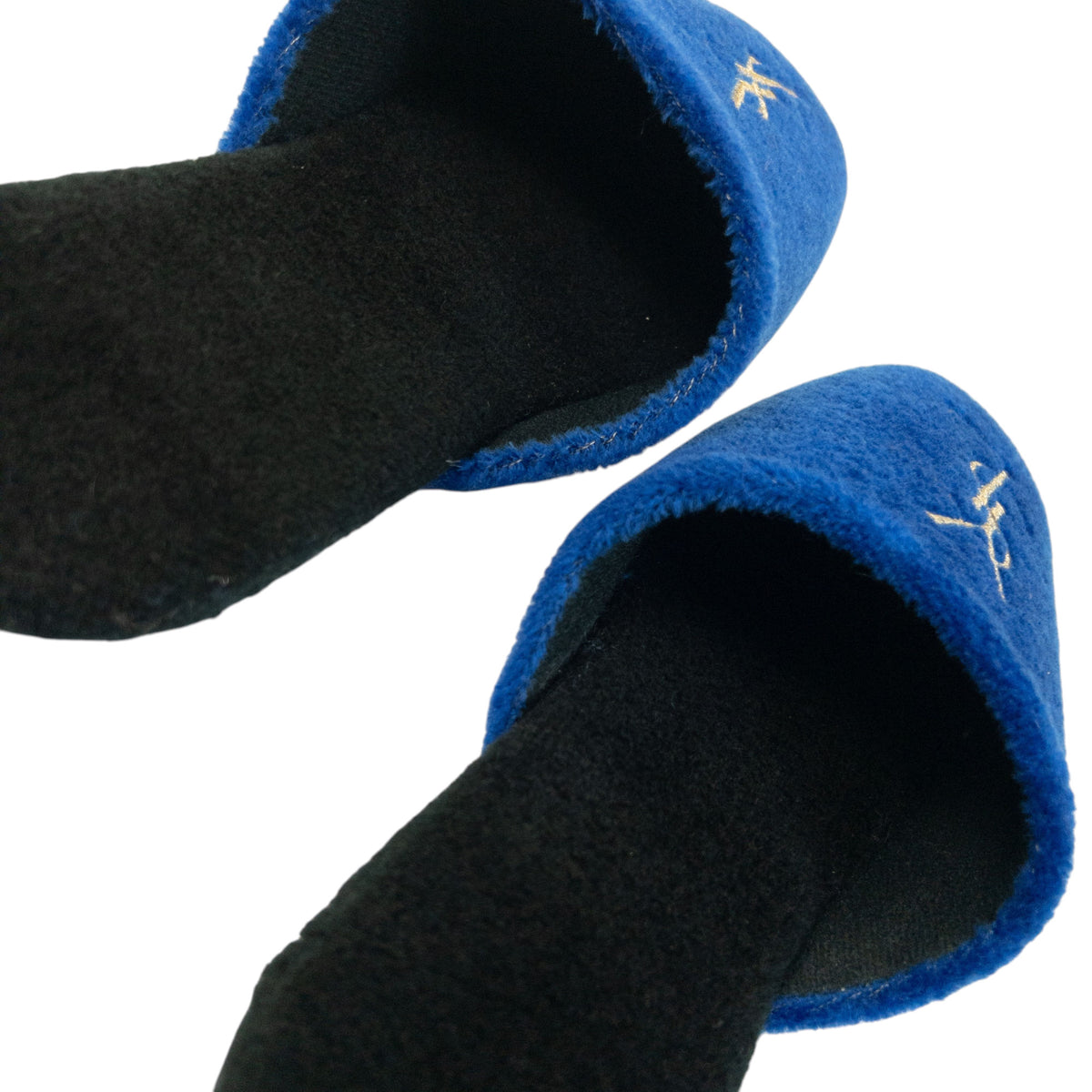 Vintage 80s YSL Yves Saint Laurent Embroidered Fleece Slippers Womens Size 6