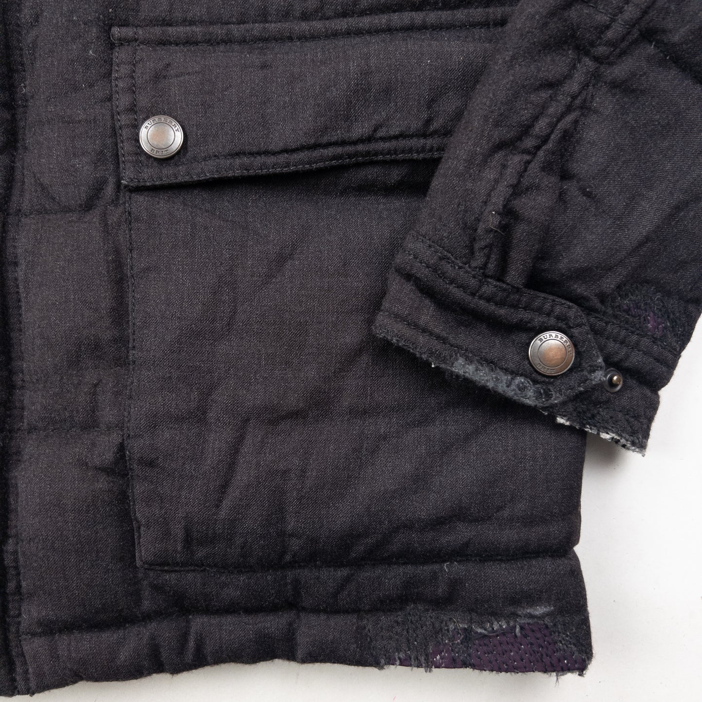 Burberry Brit Fleece Collar Padded Jacket Size S