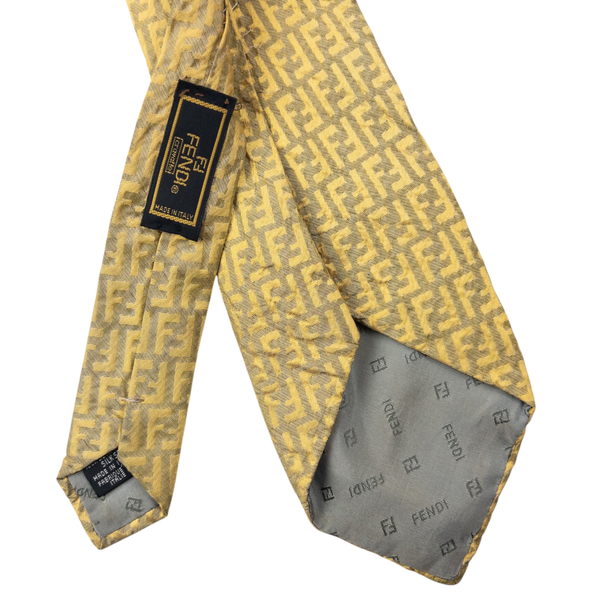 Vintage Fendi Monogram Silk Tie