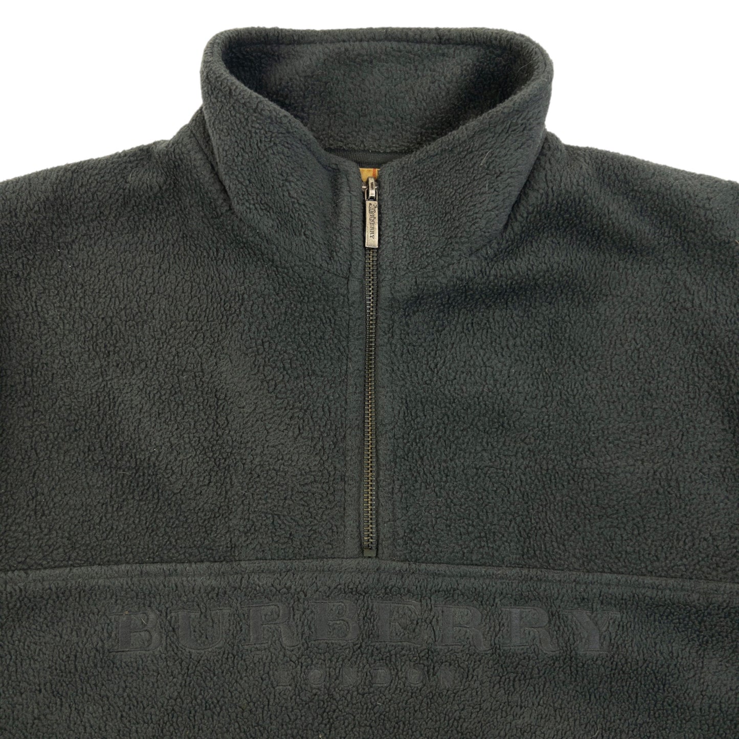 Vintage 2000s Burberry Q Zip Fleece Sweatshirt Size M