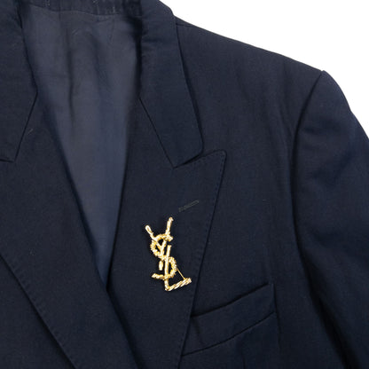 Vintage 80s YSL Yves Saint Laurent Blazer Jacket Womens Size XL