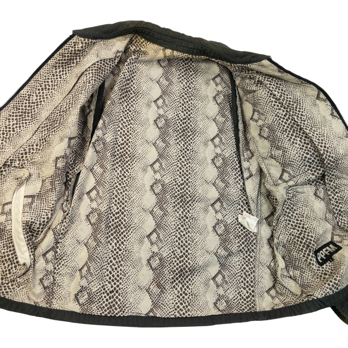 Vintage 2000s PPFM Snakeskin Pattern Lined Jacket Size S