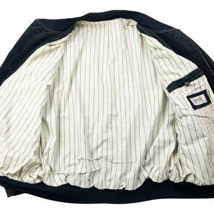 Vintage 90s Hugo Boss Button Up Suede Bomber Jacket Size XL