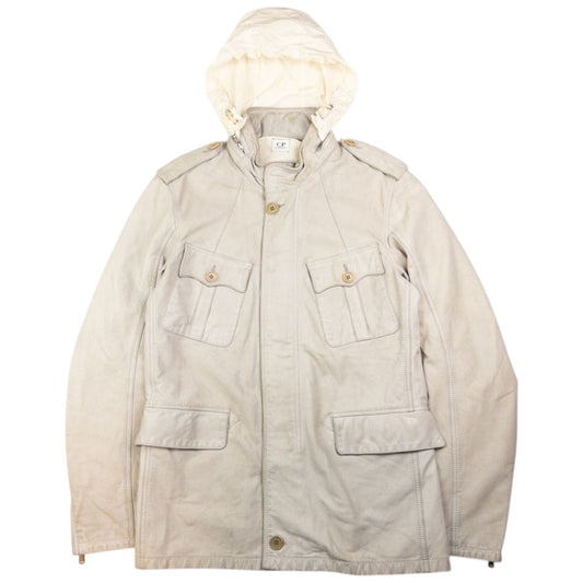 Vintage CP Company Leather Multi Pocket Jacket Size M