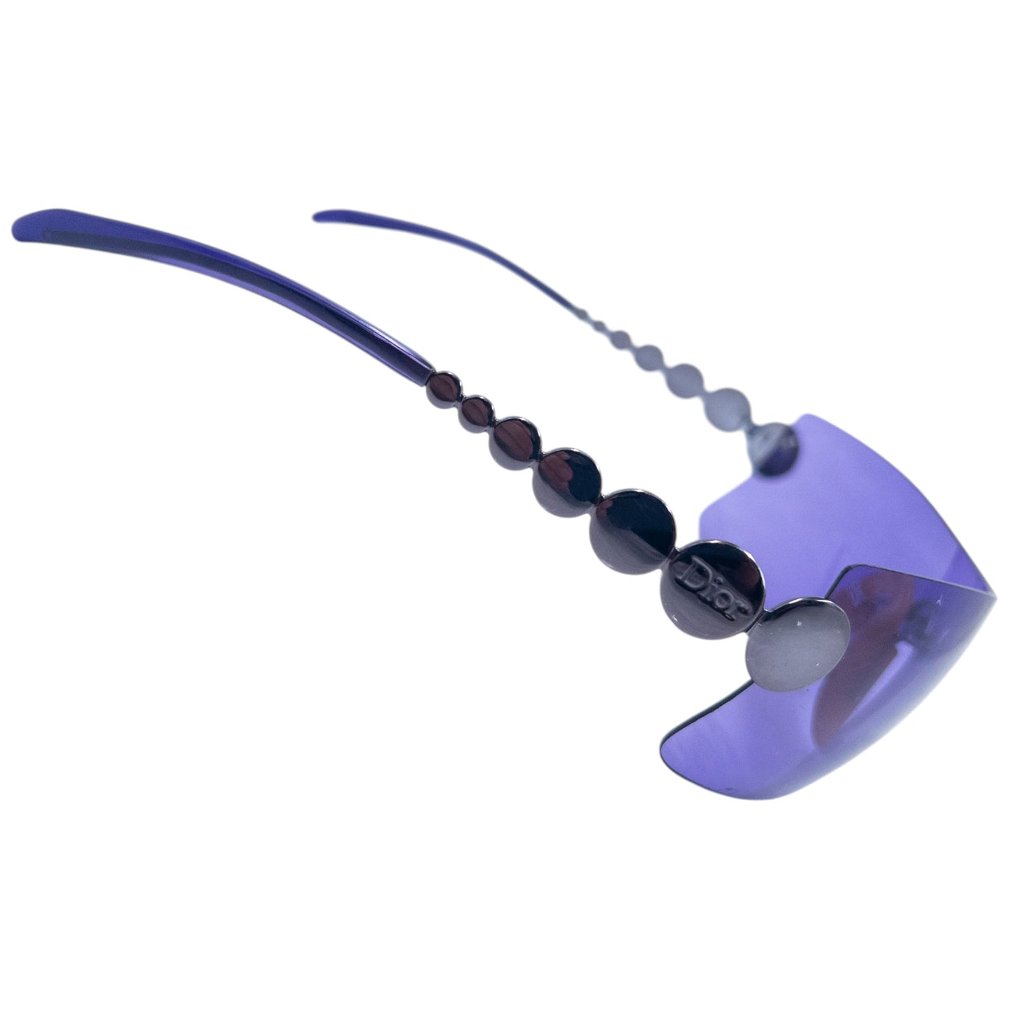 Vintage 2000s Dior By John Galliano Millennium Rimless Shield Sunglasses