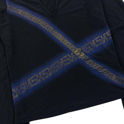 Vintage 2000s Versace Jeans Couture Chain Print Long Sleeve Top Womens Size S