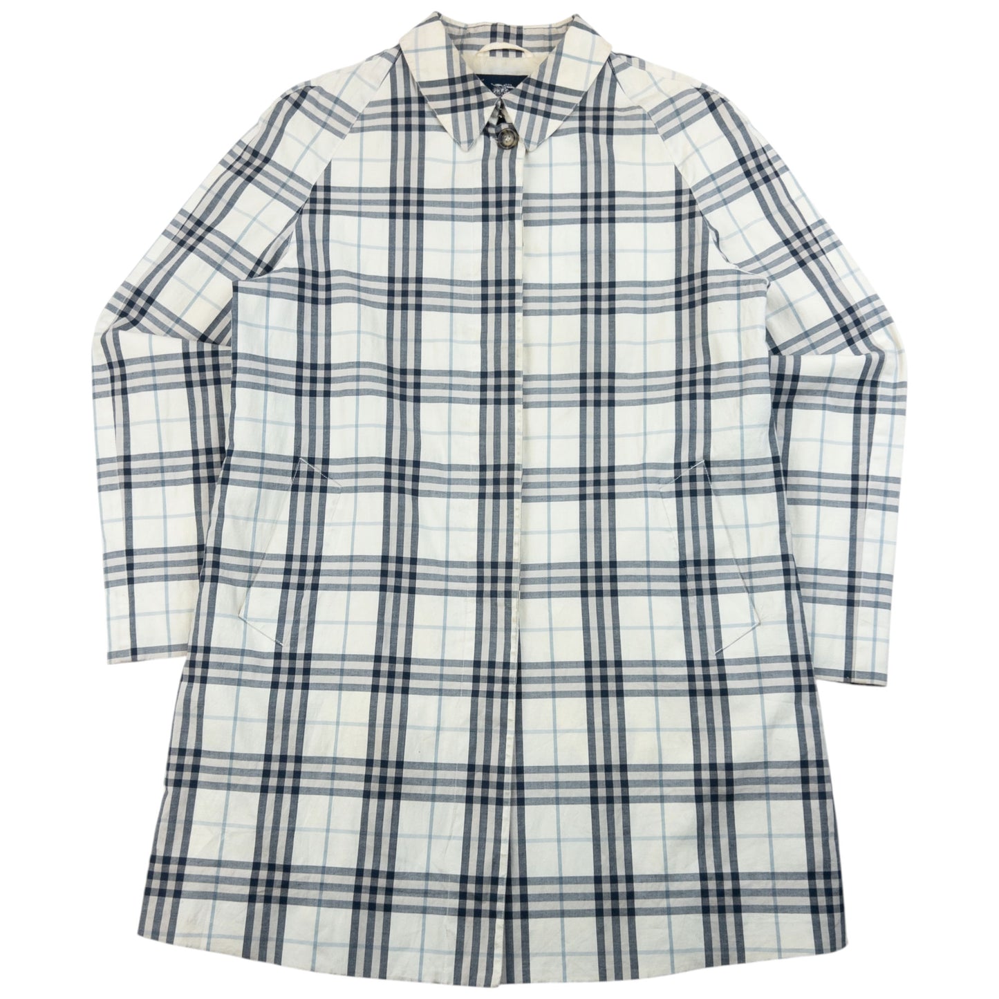 Vintage Burberry Nova Check Button Up Jacket Womens Size 10