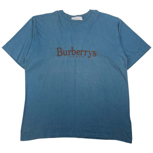 Vintage Burberry Embroidered T Shirt Size XL
