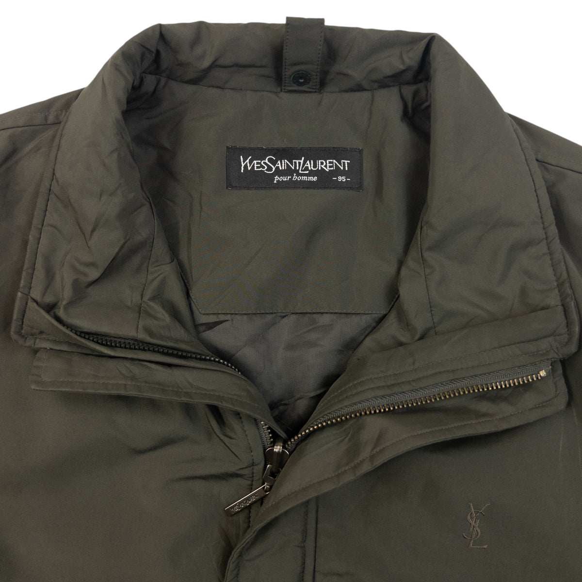 Vintage 90s YSL Yves Saint Laurent Padded Zip Up Jacket Size M