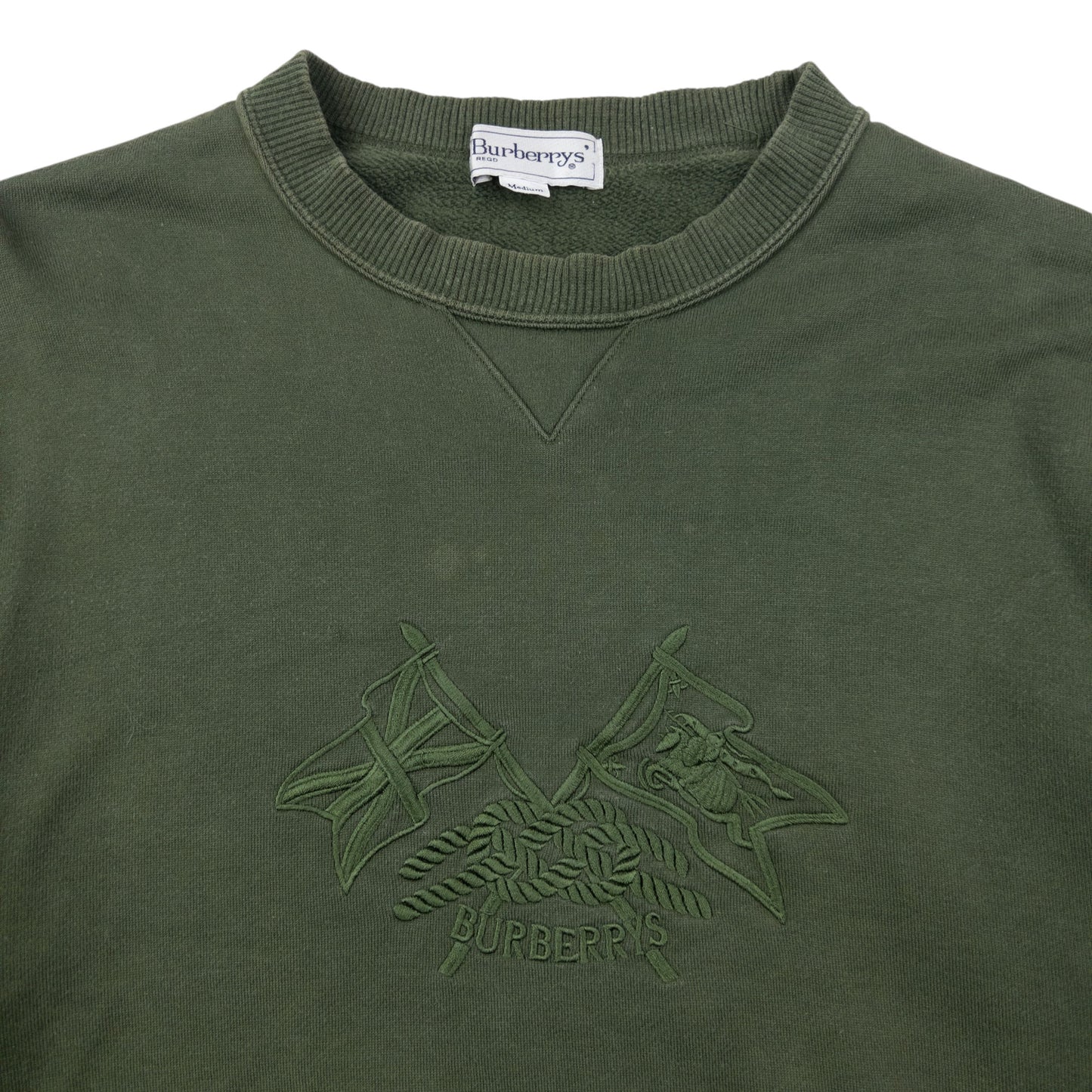 Vintage 80s Burberry Embroidered Sweatshirt Size S