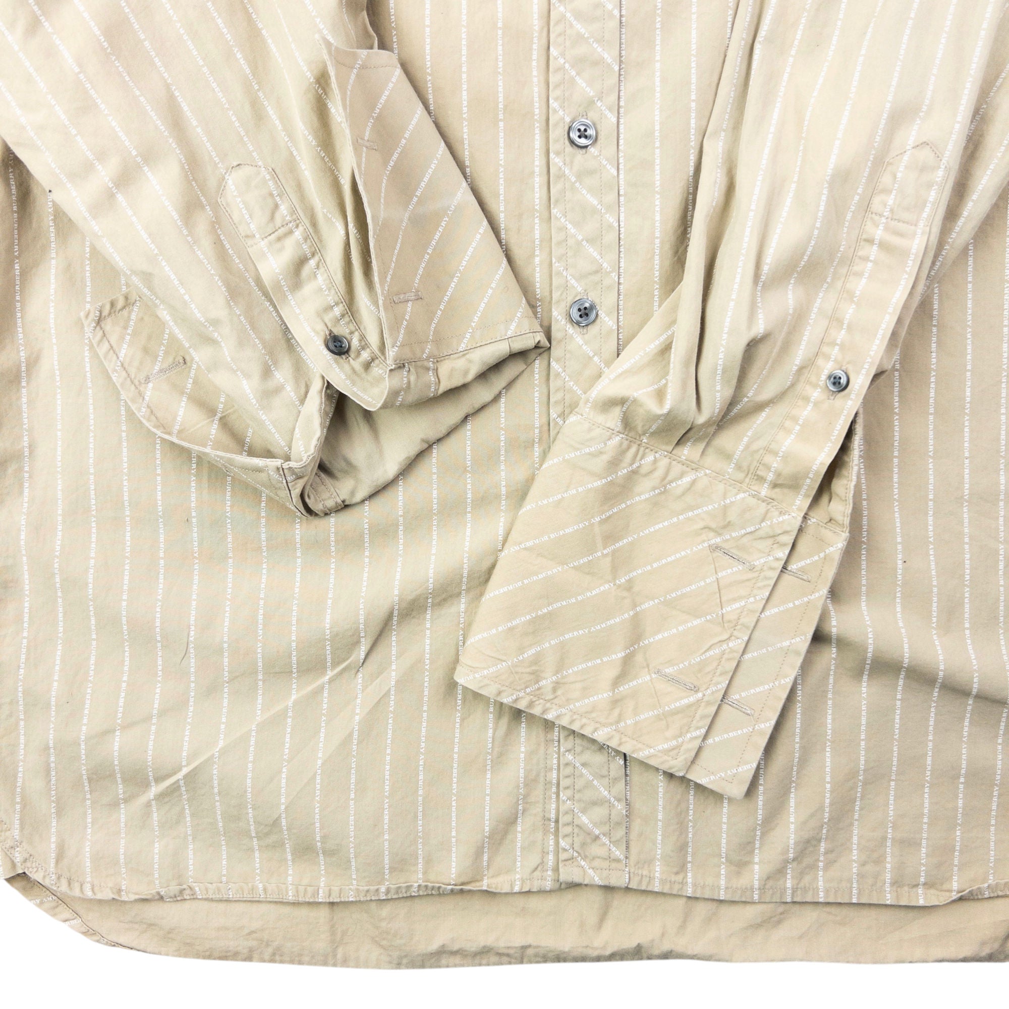 Vintage 2000s Burberry Monogram Long Sleeve Button Up Shirt Size L