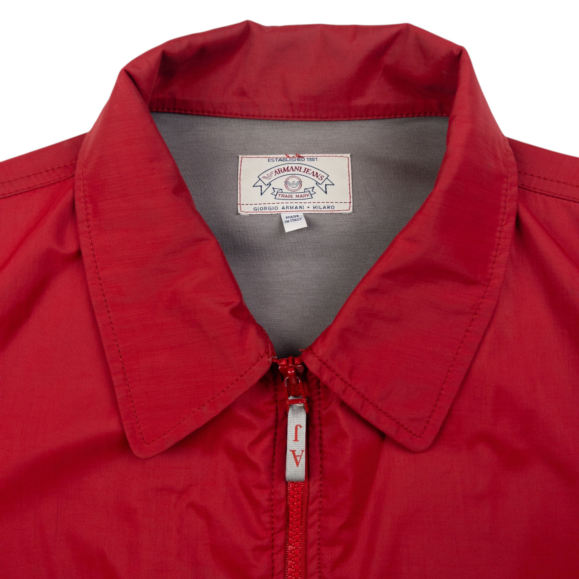 Vintage Armani Jeans Zip Up Rain Jacket Size XL