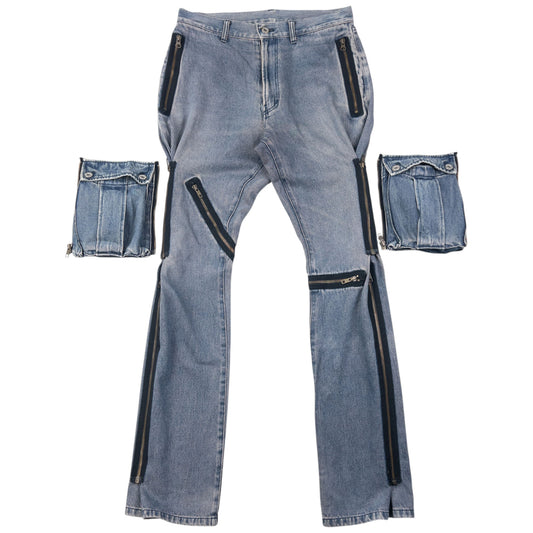 Vintage 2000s PPFM Convertible Zip Denim Jeans Size W32