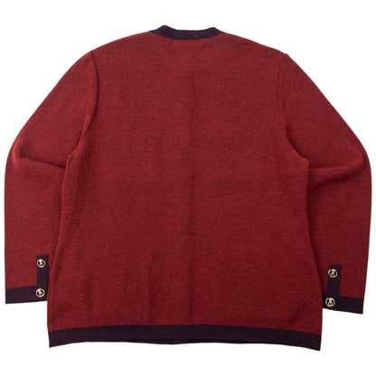 Vintage 90s Burberry Wool Cardigan Womens Size XL