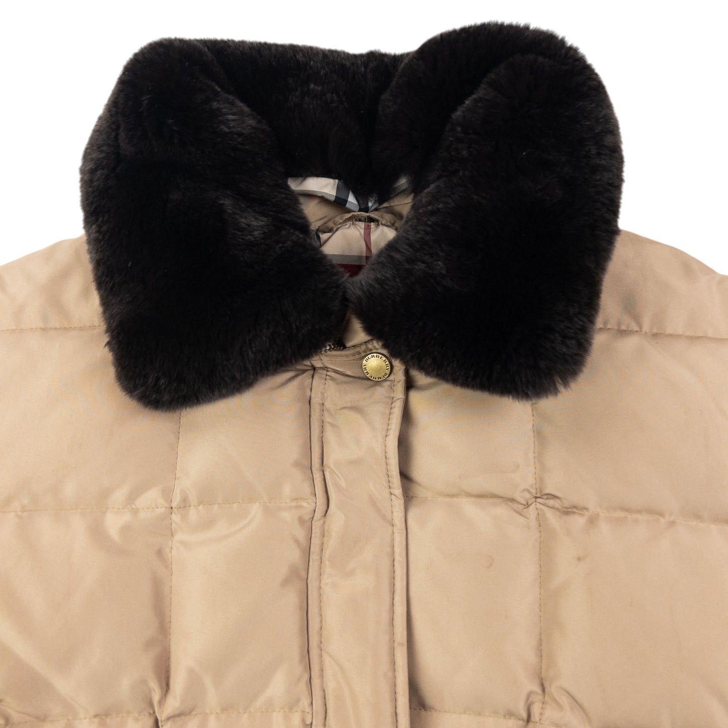 Vintage 2000s Burberry Nova Check Lined Quilted Puffer Jacket Womens Size L