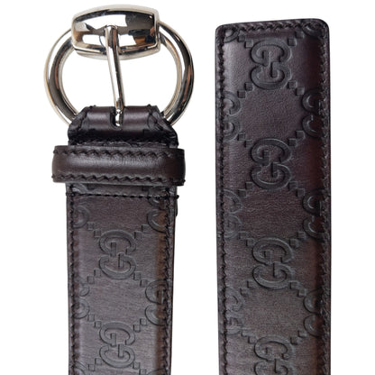 Vintage 2000s Gucci Embossed Monogram Leather Belt Size L