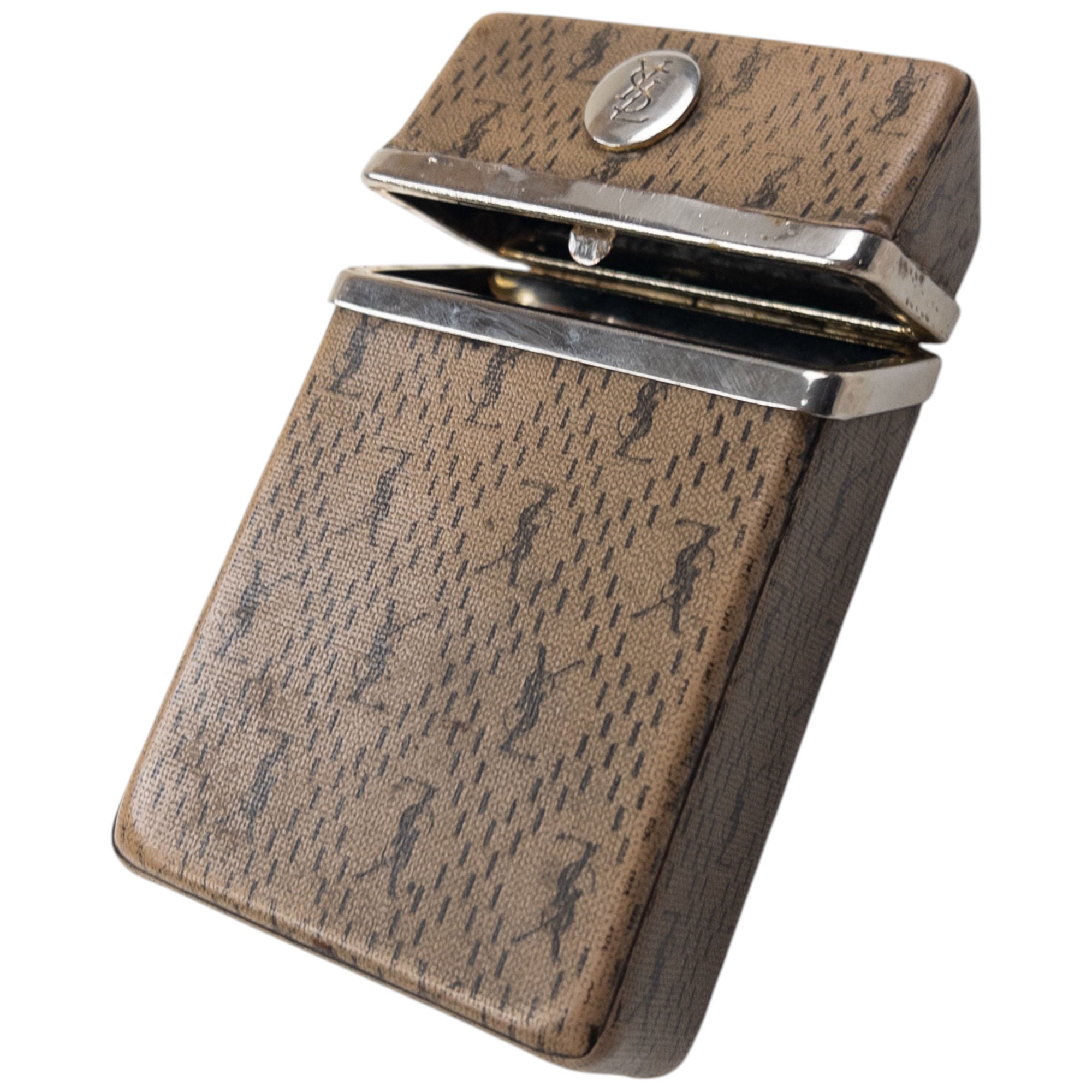 Vintage YSL Yves Saint Laurent Monogram Cigarette Carton Box