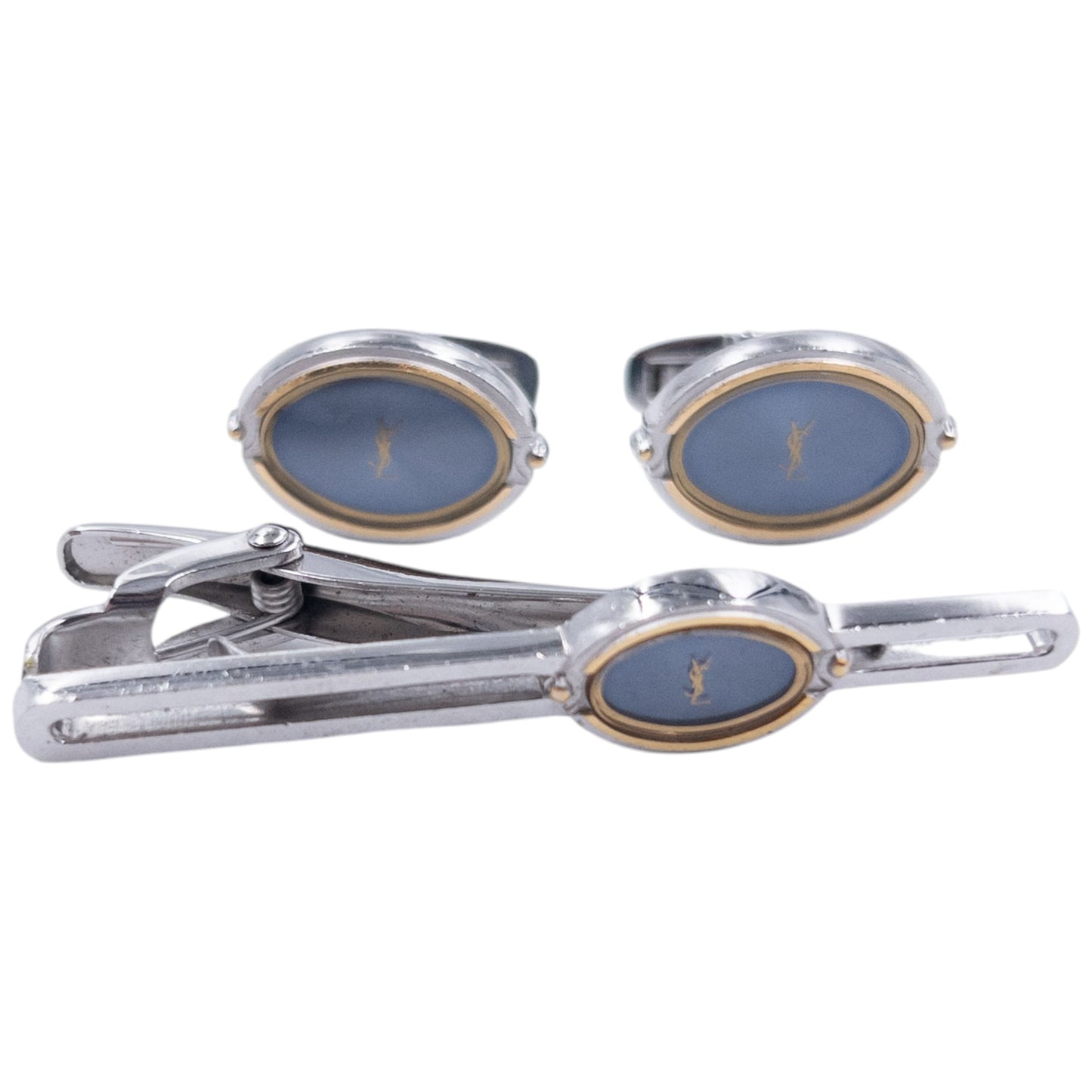 Vintage Dior Cuff Links & Tie Clip Set
