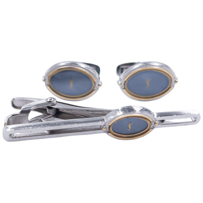 Vintage Dior Cuff Links & Tie Clip Set